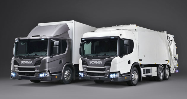 Scania L 2804x2 pro distribuci a L 320 6x2 s vyšší střechou s nástavbou pro svoz odpadu