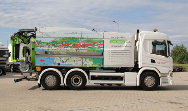Vozidlo Scania na plynový pohon Vozidlo Scania na plynový pohon