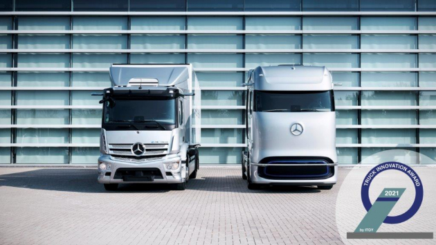 Mercedes-Benz eActros a Mercedes-Benz GenH2 Truck Mercedes-Benz eActros a Mercedes-Benz GenH2 Truck