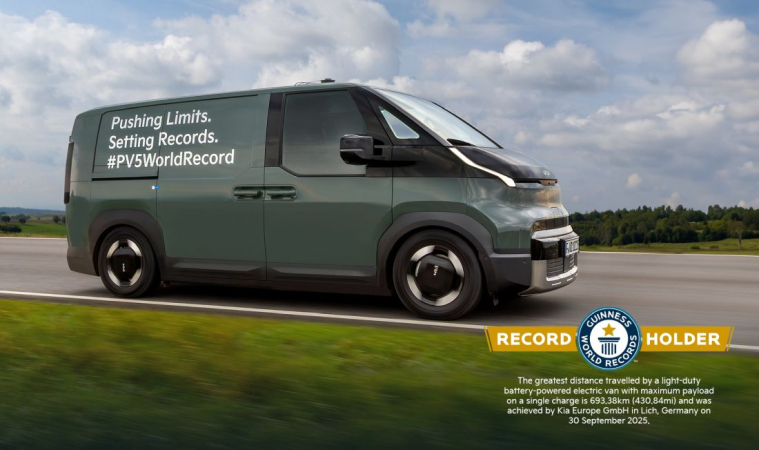 Kia PV5 Cargo rekord
